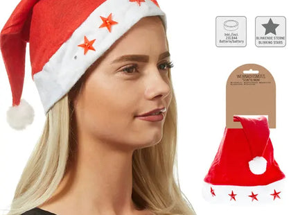 Blinkende Stern Weihnachtsmütze – Festlicher Glanz für Weihnachtsfeiern TK Gruppe® Grosshandel 