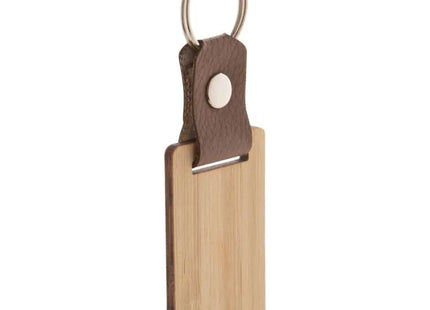 Blopp Keychain, Rectangular - Natural Wood TK Gruppe® Grosshandel 