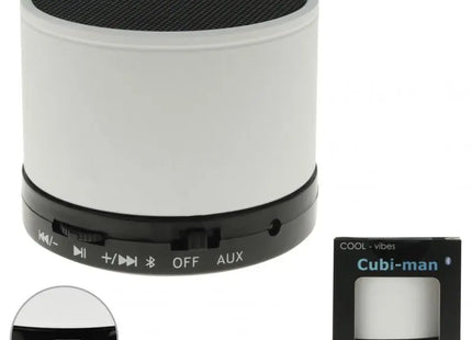 Bluetooth-Lautsprecher "cubi-man 2.0" in Weiß TK Gruppe® Grosshandel 