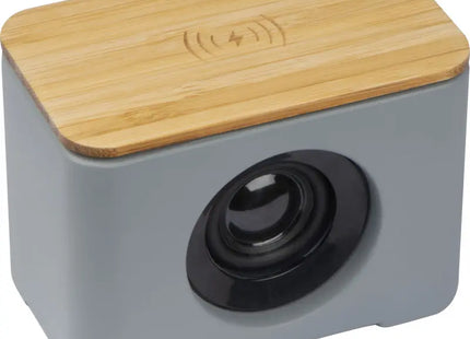 Bluetooth Speaker mit Wireless Charger, Integriert, Silbergrau TK Gruppe® Grosshandel 