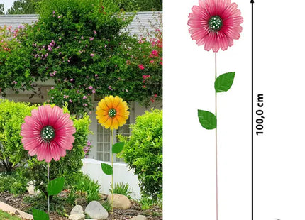Blumenspieß-Set - Gerbera-Duo, Garten-Deko, Höhe 100 cm TK Gruppe® Grosshandel 