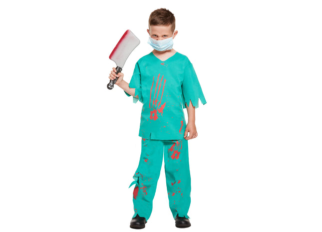 Blutiger Chirurgenkostüm für Kinder, klein (4–6 Jahre) – ideal für Halloween TK Gruppe® Grosshandel 