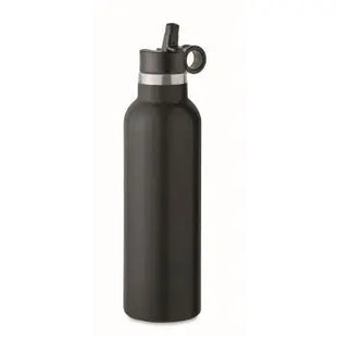 Boali 700 ml Doppelwandige Isolierflasche - Schwarz, Große Thermosflasche für heiße und kalte Getränke TK Gruppe® Grosshandel 