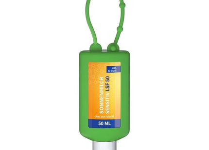 Body Label Natürliche Sonnenmilch, 50 ml, LSF 50, Sensitive Schutz, Grün TK Gruppe® Grosshandel 