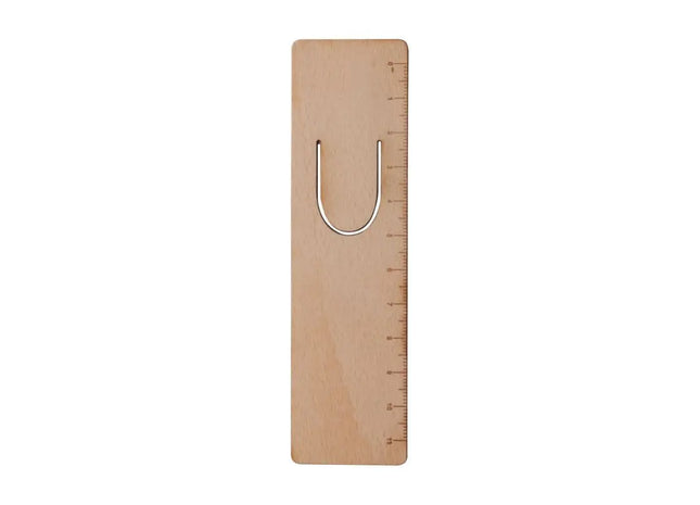 Bomler Lesezeichen und Lineal - Naturholz Accessoire für Leseratten TK Gruppe® Grosshandel 