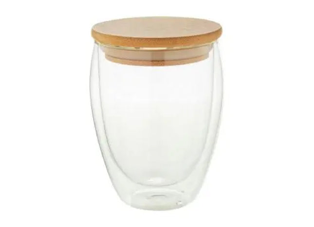 Bondina M Glas-Thermobecher, 330ml, Klar & Naturton TK Gruppe® Grosshandel 