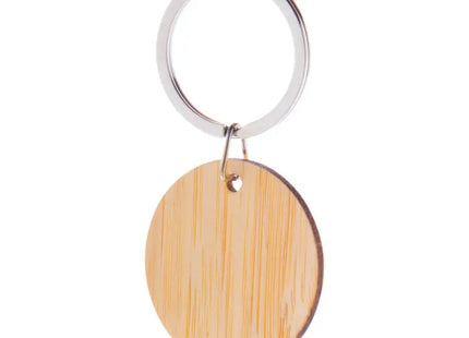 Bookey Naturfarbener Runder Schlüsselanhänger - Öko-Design TK Gruppe® Grosshandel 