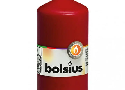 Bordeauxrote Stumpenkerze, Dekorativ 120mm Hoch x 58mm Durchmesser TK Gruppe® Grosshandel 