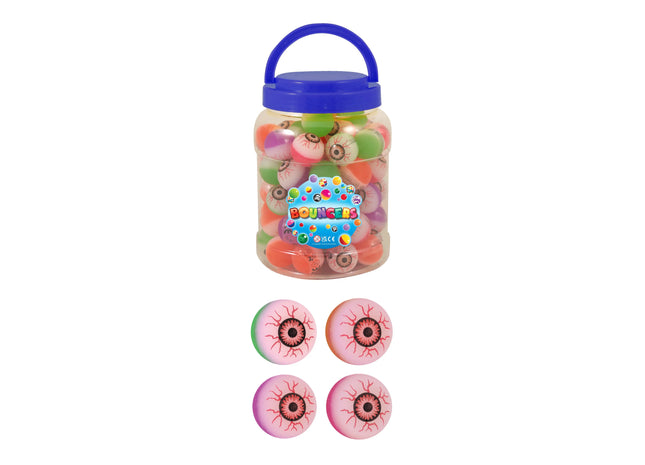 Böser Blick Jet-Bälle 3,3 cm, 4 verschiedene Designs, Mystische Sprungbälle für Kinder und Sammler TK Gruppe® Grosshandel 