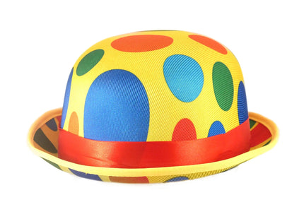Bowler-Hut Clown für Erwachsene - Buntes Zirkus Kostümzubehör TK Gruppe® Grosshandel 