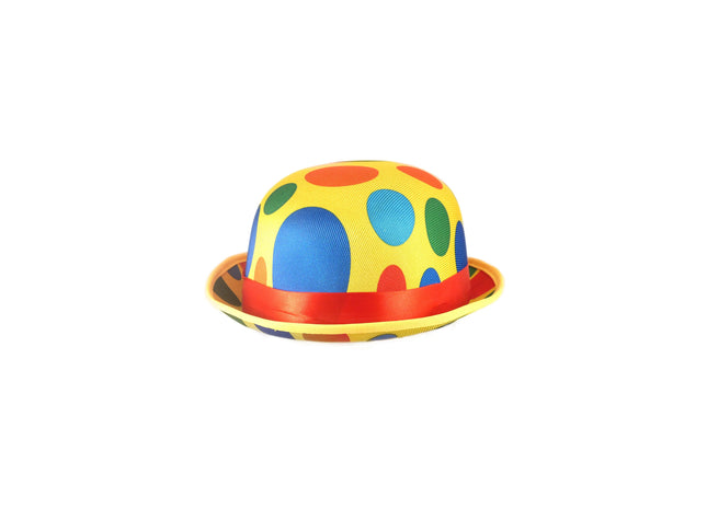Bowler-Hut Clown für Erwachsene - Buntes Zirkus Kostümzubehör TK Gruppe® Grosshandel 