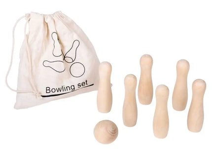 Bowling Spiel FIRST STRIKE - Braun: Klassisches Bowling-Set für unterhaltsame Stunden mit Familie und Freunden TK Gruppe® Grosshandel 