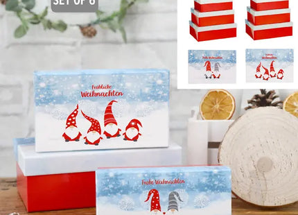 Boxenset, Wichtel-Design, rechteckig, 2 Größen, 6er Set – Vielseitige Aufbewahrungslösung TK Gruppe® Grosshandel 