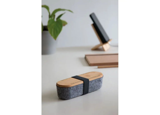 Braun-Graue Stifteetui aus dem PEN STORE - Praktische Aufbewahrungslösung für Ihre Schreibutensilien TK Gruppe® Grosshandel 