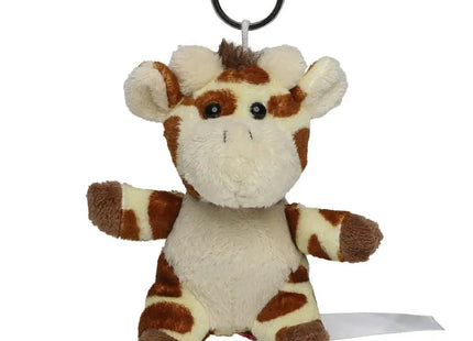 MiniFeet Schlüsselanhänger Giraffe - Gelb/Braun Plüschgiraffe Niedlich & Weich Deko & Geschenk Schlüsselanhänger TK Gruppe® Grosshandel 
