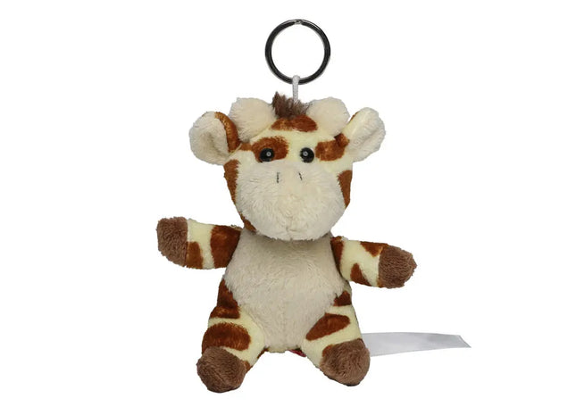 MiniFeet Schlüsselanhänger Giraffe - Gelb/Braun Plüschgiraffe Niedlich & Weich Deko & Geschenk Schlüsselanhänger TK Gruppe® Grosshandel 