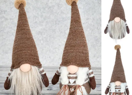 Braune Wichtel – 2er Set, Dekorative Figuren, ca. 16x40cm, Rustikale Wohndekoration TK Gruppe® Grosshandel 