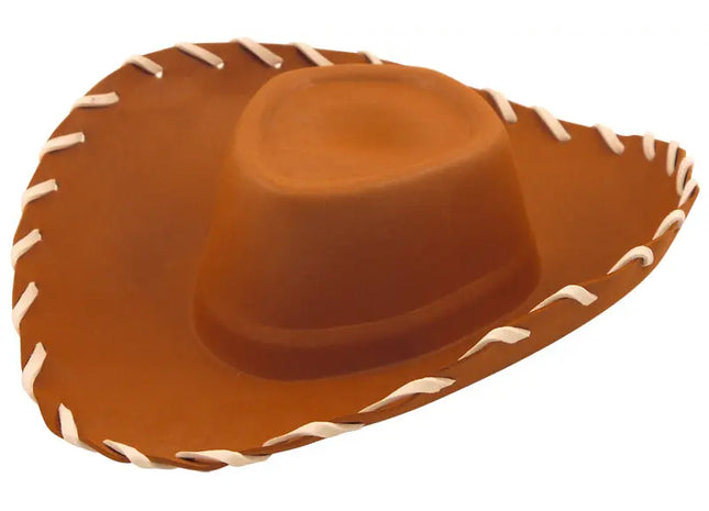 Brauner Eva Cowboy Hut für Erwachsene – Leichtes Western-Kostümzubehör TK Gruppe® Grosshandel 