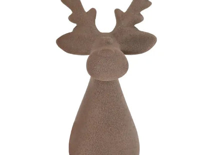 Brauner Rentier Sandfigur, ca. 14cm Höhe - Weihnachtsdeko aus Sand für Tische & Regale TK Gruppe® Grosshandel 