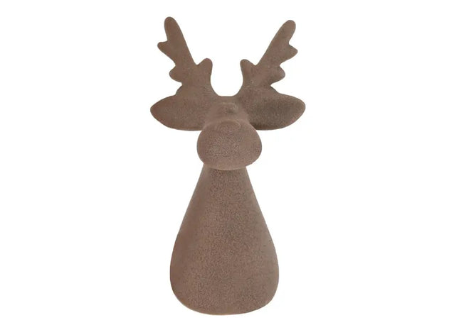 Brauner Rentier Sandfigur, ca. 14cm Höhe - Weihnachtsdeko aus Sand für Tische & Regale TK Gruppe® Grosshandel 