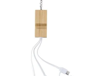 Brauner Sutton Bambus-Schlüsselanhänger - Nachhaltig & Praktisch TK Gruppe® Grosshandel 