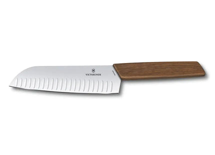 Braunes Santokumesser, 17cm, für vielseitige Küchenarbeit TK Gruppe® Grosshandel 