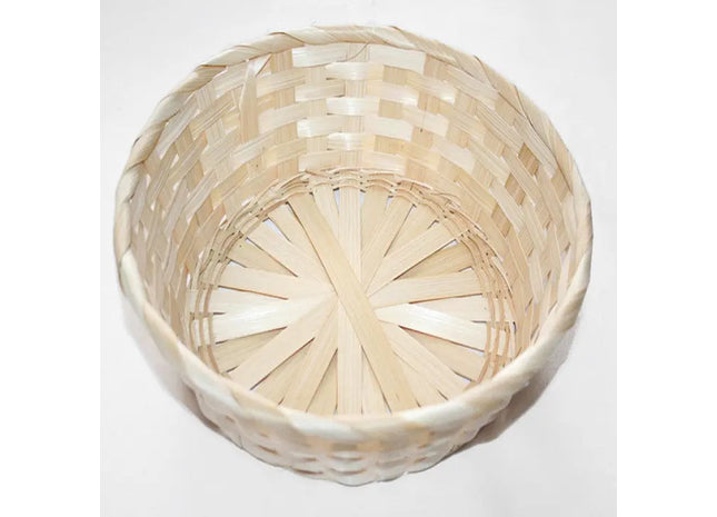 Breit Geflochtener Natur-Raffiakorb, 22.5x7cm - Stilvolle Aufbewahrung TK Gruppe® Grosshandel 