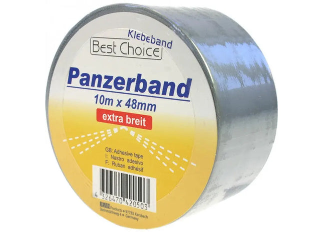Breites Silber-Klebeband, 10m x 48mm, Stark & Vielseitig TK Gruppe® Grosshandel 