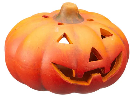 Breites Windlicht in Kürbisform, klein, Durchmesser ca. 9 cm – Ideale Herbstdeko TK Gruppe® Grosshandel 