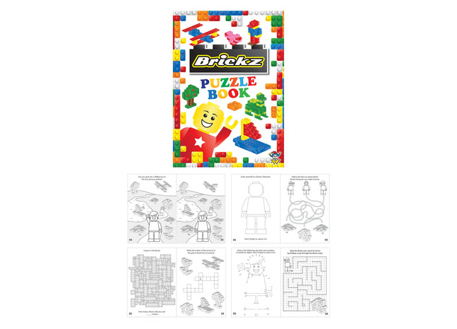 Brickz Puzzlebuch, 10,5 x 14,5 cm, 16 Seiten – Lustiges Denkspiel für kreative Köpfe TK Gruppe® Grosshandel 
