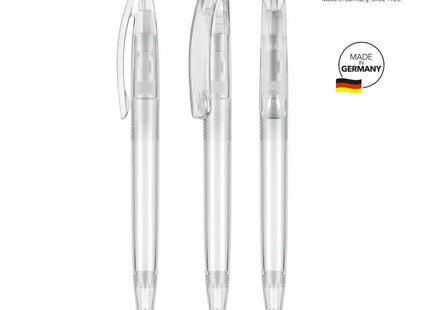 Bridge Clear Drehkugelschreiber in Weiß - Transparent & Modern für den Alltag TK Gruppe® Grosshandel 