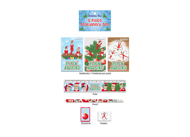 Briefpapier-Set, 5-teilig, Elfin, runde Form, hochwertige Schreibwaren TK Gruppe® Grosshandel 