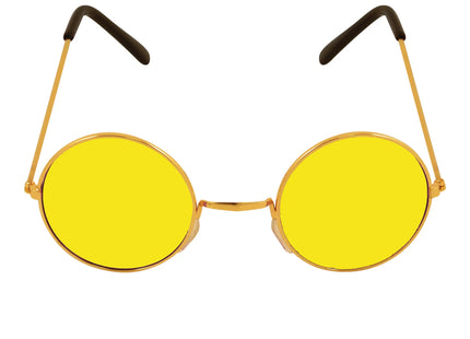 Brille für Erwachsene mit gelben Gläsern und goldenem Rahmen, stilvolles Accessoire TK Gruppe® Grosshandel 