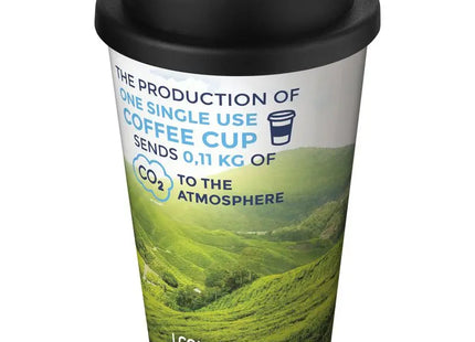 Brite-Americano 350 ml Isolierbecher mit auslaufsicherem Schraubverschluss – Weiß und Schwarz TK Gruppe® Grosshandel 