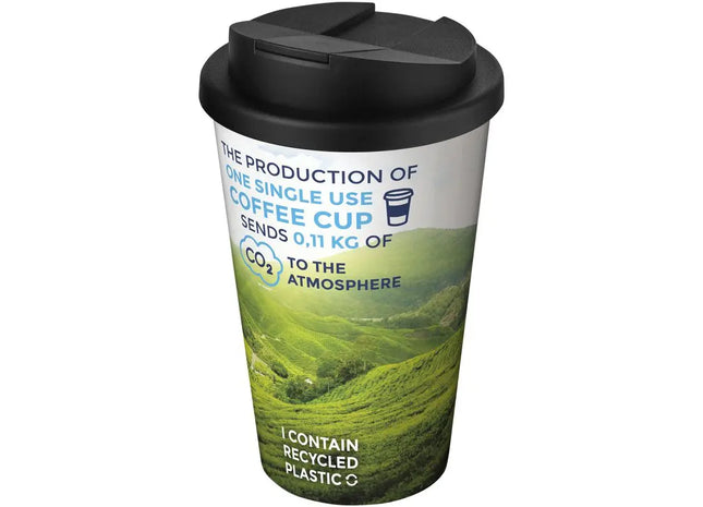 Brite-Americano 350 ml Isolierbecher mit auslaufsicherem Schraubverschluss – Weiß und Schwarz TK Gruppe® Grosshandel 
