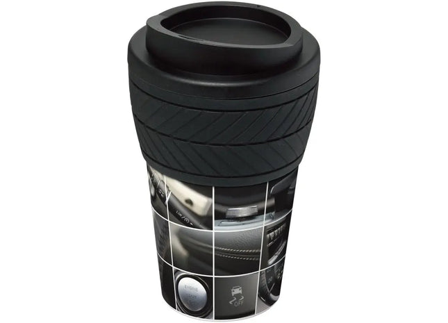 Brite-Americano 350 ml – Isolierbecher mit Reifen-Design Schutzring in Schwarz TK Gruppe® Grosshandel 