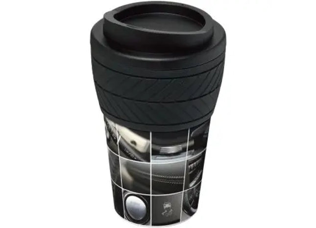 Brite-Americano 350ml Isolierbecher, Reifen-Design Schutzring - Schwarz TK Gruppe® Grosshandel 