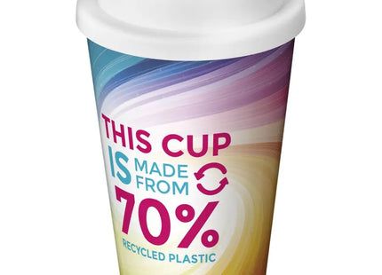 Brite-Americano Eco 350 ml Isolierbecher mit sicherem Deckel in Weiß – Auslaufsicher TK Gruppe® Grosshandel 