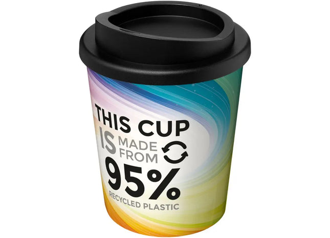 Brite-Americano Espresso Recycled 250 ml Isolierbecher – Weiß-Schwarz, Umweltfreundlich TK Gruppe® Grosshandel 