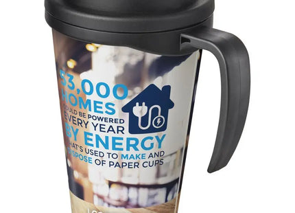 Brite-Americano Grande 350 ml – Glänzender schwarzer Isolierbecher mit sicherem Verschluss TK Gruppe® Grosshandel 