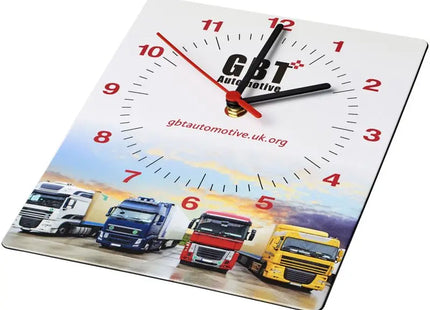 Brite-Clock Elegante Rechteckige Wanduhr - Modernes Schwarz, Präzisionsuhrwerk TK Gruppe® Grosshandel 