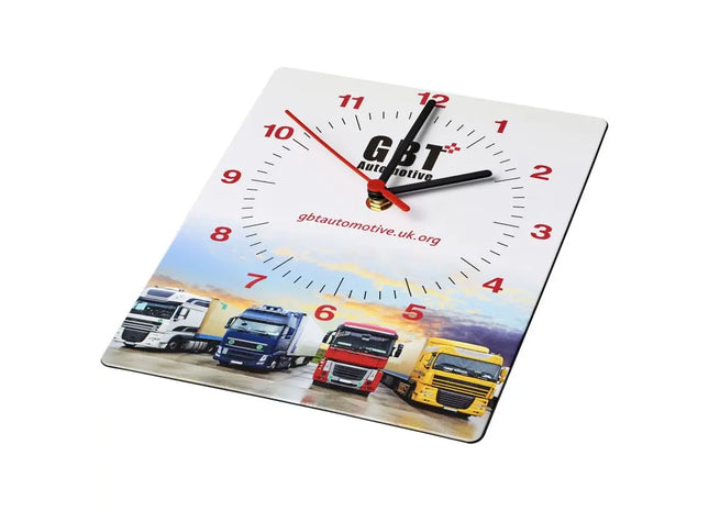 Brite-Clock Elegante Rechteckige Wanduhr - Modernes Schwarz, Präzisionsuhrwerk TK Gruppe® Grosshandel 