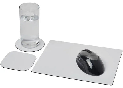 Brite-Mat Set aus Mauspad und Untersetzer, schwarz - rutschfest und robust TK Gruppe® Grosshandel 