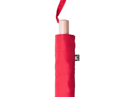 Brosian RPET Regenschirm, Umweltfreundlich, Rot mit Natur Akzenten TK Gruppe® Grosshandel 