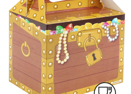 Brotdose Schatzkiste, 14L x 9,5B x 12H cm - Kinderbrotbox, robust & praktisch, perfekt für die Schule TK Gruppe® Grosshandel 