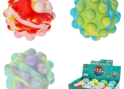 Bubble Anti-Stress Bälle, 4er Set, Druckmindernde Spielzeuge, Ø 6,5cm TK Gruppe® Grosshandel 