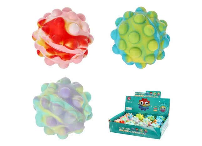 Bubble Anti-Stress Bälle, 4er Set, Druckmindernde Spielzeuge, Ø 6,5cm TK Gruppe® Grosshandel 