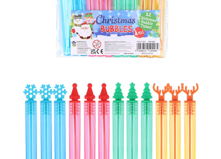 Bubble Christmas Tube 4 ml, 10,5 cm in 4 Stück – Geschenk- und Partyfavoriten TK Gruppe® Grosshandel 