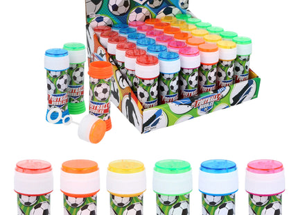 Bubble Football Tubs 50ml mit Puzzle-Deckel, 6 Farben, Kinder Seifenblasen Spiel TK Gruppe® Grosshandel 