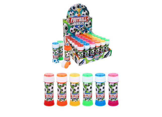 Bubble Football Tubs 50ml mit Puzzle-Deckel, 6 Farben, Kinder Seifenblasen Spiel TK Gruppe® Grosshandel 